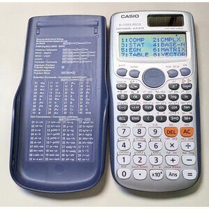 Casio FX-115ES Plus Scientific Calculator Solar Battery Slip Case TESTED